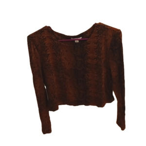 NWOT Bar III snake / animal print long sleeve blouse, size extra large